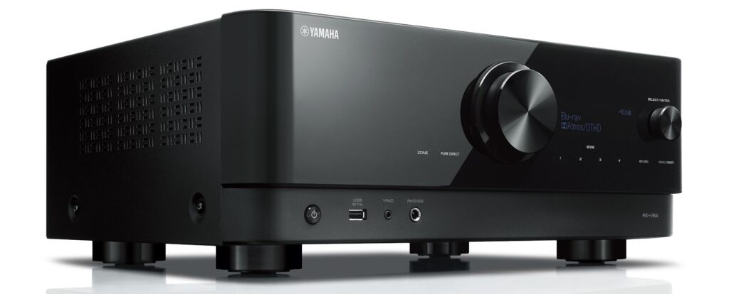 Yamaha RX-V6A AV receiver.