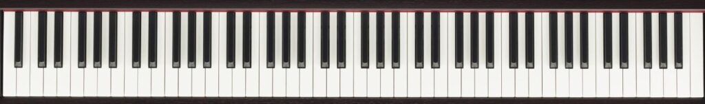A piano keyboard.
