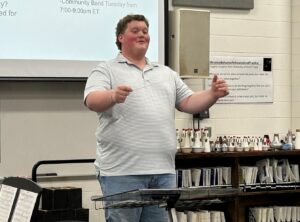 student leader conducting in class