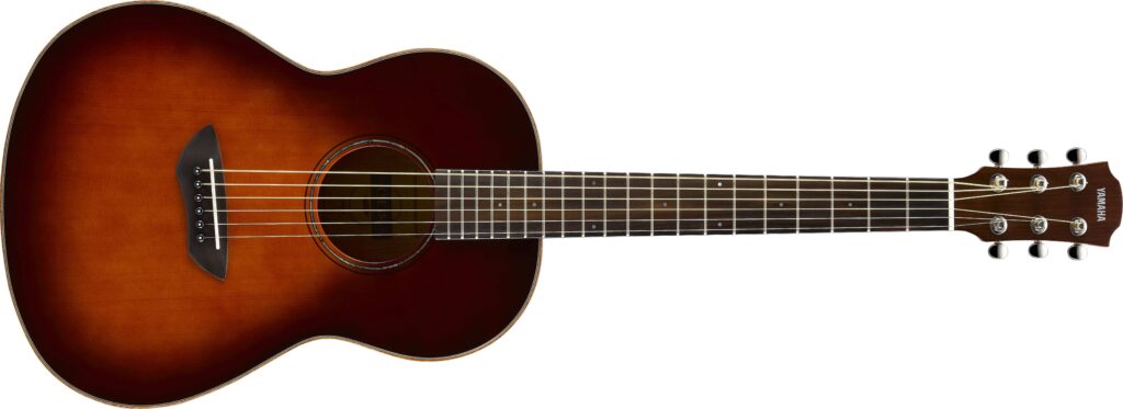 A Yamaha CSF3M acoustic guitar.