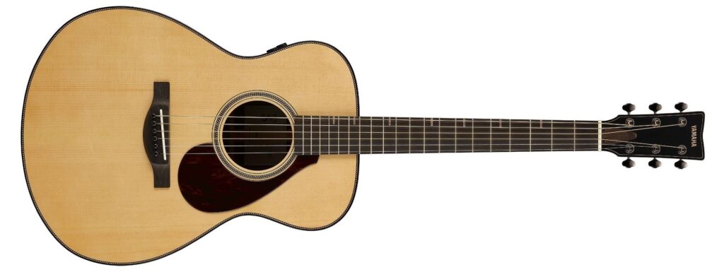 A Yamaha FS9 RX acoustic guitar.