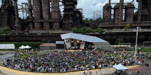 Musikfest performance with Steel Stacks in the background