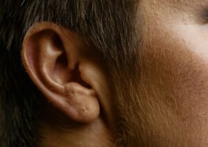 closeup of someone's ear