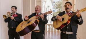 three members of a mariachi band