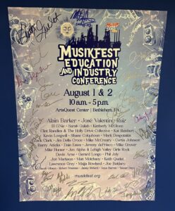 signed Musikfest poster