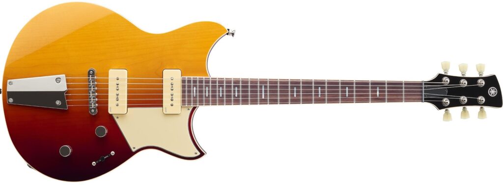 A Yamaha Revstar Professional electric guitar in a sunburst finish.