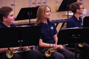 band students during rehearsal