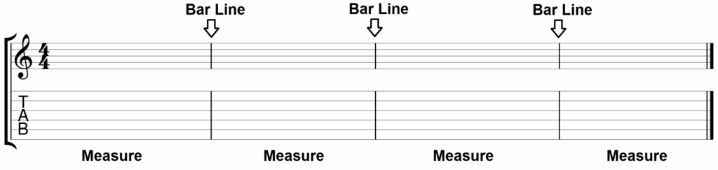Musical notation showing bar lines.