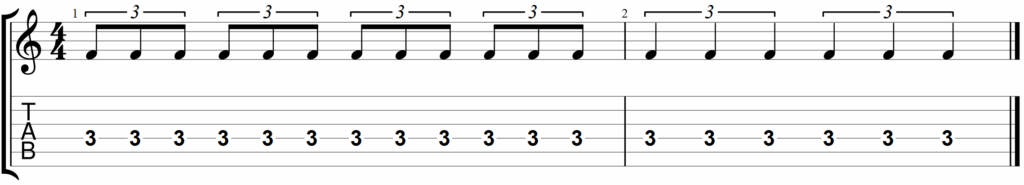 Musical notation showing brackets.