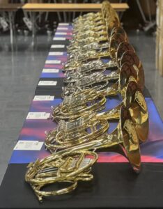 product display at the International Horn Society 
