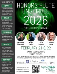 SRU Honors Flute Ensemble poster