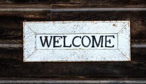 welcome sign