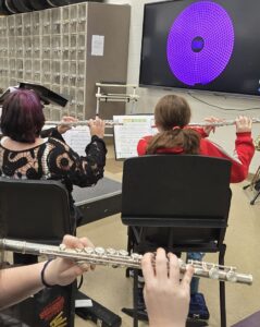 Barberton City Schools' band room -- flutes
