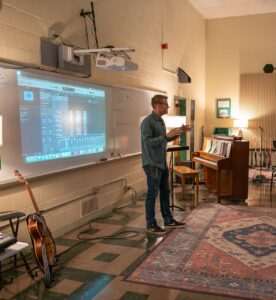 Bob Habersat teaching choir 