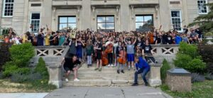 Justice Page Middle School group photo of music students