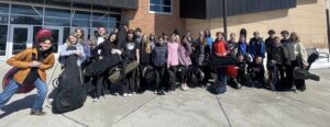 Justice Page Middle School orchestra students group photo