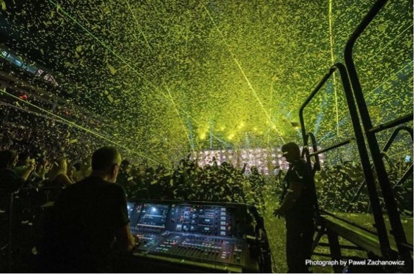 confetti flying at a concert