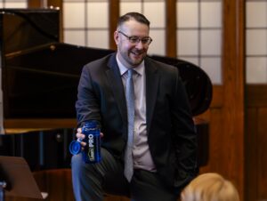 Dr. Aaron Witek during a presentation