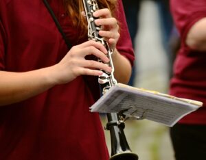 student playing clarinet 