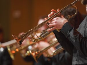 trumpet section of band 