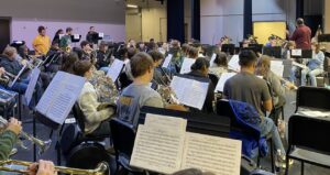 Lee County's honor band rehearsal