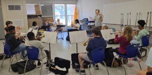 Lee County's summer band camp's trumpet class