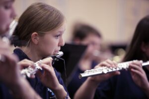 flute section during rehearsal