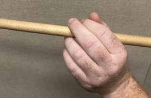 traditional grip from above