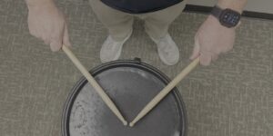 proper wrist orientation and drumstick angle