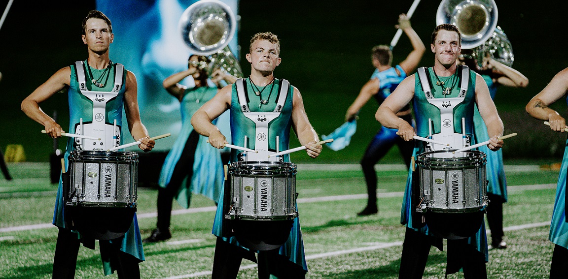 drum corps using Yamaha carriers