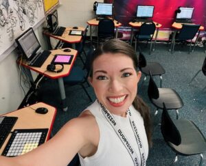 Gillian Desmarais in class