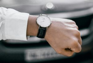 man's arm with a watch on