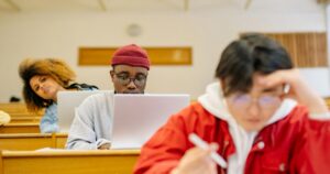 college students studying