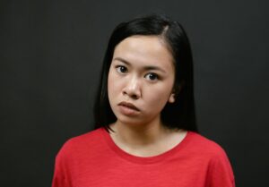 woman looking frustrated