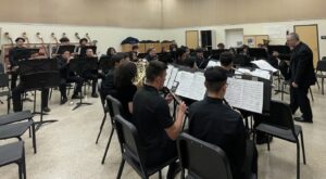 wind ensemble rehearsal