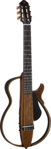 A nylon-string Yamaha SILENT guitar.