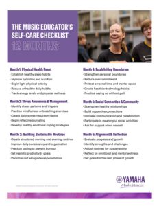 12-month self-care plan checklist