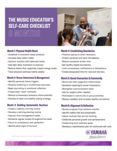6-month self-care plan checklist